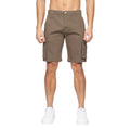 Khaki-Braun - Front - Crosshatch - "Frentons" Cargo-Shorts für Herren