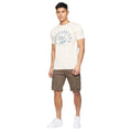 Khaki-Braun - Side - Crosshatch - "Frentons" Cargo-Shorts für Herren