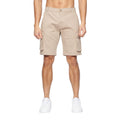 Steinfarben - Front - Crosshatch - "Frentons" Cargo-Shorts für Herren