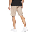 Steinfarben - Back - Crosshatch - "Frentons" Cargo-Shorts für Herren