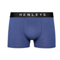 Blau - Front - Henleys - "Inky" Boxershorts für Herren(3er-Pack)