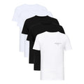 Weiß-Schwarz - Front - Henleys - "Hencinq A" T-Shirt für Herren(5er-Pack)