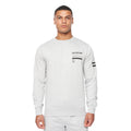 Grau meliert - Front - Duck and Cover - "Jennerkins" Pullover Rundhalsausschnitt für Herren