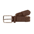 Braun - Front - Crosshatch - Taillengürtel "Pretzel", gewebter Stoff-Herren