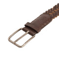 Braun - Side - Crosshatch - Taillengürtel "Pretzel", gewebter Stoff-Herren