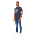 Marineblau - Side - Henleys - "Myer" T-Shirt für Herren