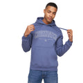 Jeansblau - Lifestyle - Crosshatch - "Durango" Kapuzenpullover für Herren