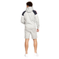 Grau meliert - Back - Crosshatch - "Reginald" Hoodie und Shorts-Set für Herren