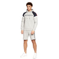 Grau meliert - Front - Crosshatch - "Reginald" Hoodie und Shorts-Set für Herren