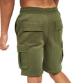 Dunkel-Olive - Back - Crosshatch - "Seagaro" Cargo-Shorts für Herren