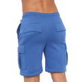 Bundes-Blau - Back - Crosshatch - "Seagaro" Cargo-Shorts für Herren