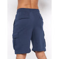 Insignien Blau - Back - Crosshatch - "Seagaro" Cargo-Shorts für Herren