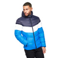 Marineblau-Blau-Weiß - Side - Crosshatch - "Crowlave" Steppjacke für Herren