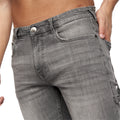 Hellgraue Wäsche - Side - Crosshatch - "Carpenter" Shorts für Herren