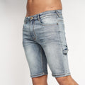 Klassische Blauwäsche - Front - Crosshatch - "Carpenter" Shorts für Herren