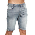 Waschblau - Front - Crosshatch - "Carpenter" Shorts für Herren