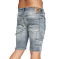 Waschblau - Back - Crosshatch - "Carpenter" Shorts für Herren