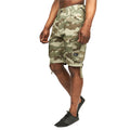 Oliv - Front - Crosshatch - "Jimster" Cargo-Shorts für Herren