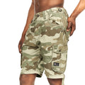 Oliv - Side - Crosshatch - "Jimster" Cargo-Shorts für Herren