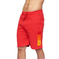 Rot - Side - Crosshatch - "Flocked" Shorts für Herren