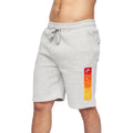 Grau meliert - Side - Crosshatch - "Flocked" Shorts für Herren