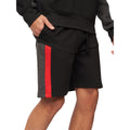 Schwarz - Front - Crosshatch - "Silomane" Shorts für Herren