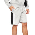 Grau meliert - Front - Crosshatch - "Silomane" Shorts für Herren