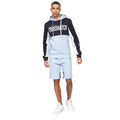 Marineblau-Hellblau - Pack Shot - Crosshatch - "Compounds" Shorts für Herren