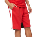 Schwarz-Rot - Front - Crosshatch - "Compounds" Shorts für Herren