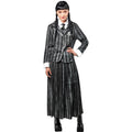 Schwarz-Weiß-Grau - Front - Wednesday - "Nevermore Academy School Uniform" Kostüm - Damen