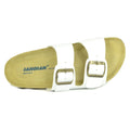 Weiß-Braun - Side - Sanosan - Damen Sandalen "Aston", Leder