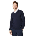 Marineblau - Front - Burton - "Rich" Pullover V-Ausschnitt für Herren