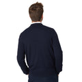 Marineblau - Back - Burton - "Rich" Pullover V-Ausschnitt für Herren