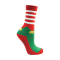 Rot-Grün-Gelb - Side - Hy - "Festive Feet" Socken für Kinder - weihnachtliches Design(3er-Pack)
