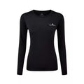 Schwarz - Front - Ronhill - "Core" T-Shirt für Damen  Langärmlig