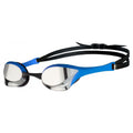 Silber-Blau - Front - Arena - "Cobra" Schwimmbrille Spiegel