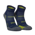 Mitternachtsblau-Grau meliert - Front - Hilly - "Supreme" Knöchelsocken für Herren-Damen Unisex