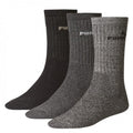 Grau - Front - Puma - Socken für Herren-Damen Unisex (3er-Pack)