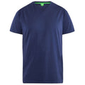 Marineblau - Front - Duke Herren D555 Kingsize Signature-1 Baumwolle T-Shirt