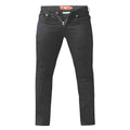 Schwarz - Front - Duke Herren Stretch-Jeans Claude, Tapered Fit, King Size