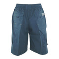 Marineblau - Back - Duke Herren Cargo-Shorts Nick D555 mit elastischem Bund