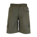 Khaki - Back - Duke Herren Cargo-Shorts Nick D555 mit elastischem Bund