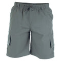 Grau - Front - Duke Herren Cargo-Shorts Nick D555 mit elastischem Bund