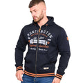 Marineblau - Back - Duke - "D555 Flanders" Hoodie mit durchgehendem Reißverschluss für Herren