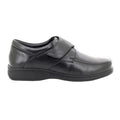 Schwarz - Back - Roamers Herren Superlight Lederschuhe - Schuhe mit Klettverschluss