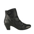 Schwarz - Back - Cipriata Damen Emma Knopf Stiefeletten