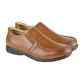 Tan - Back - Roamers Herren Leder XXX Extra Weit Schuhe