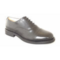 Schwarz - Front - Grafters Herren Capped Oxford Cadet Schuhe