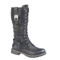 Schwarz - Front - Cipriata - Damen Kniehohe Stiefel "Gabriela"