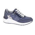 Marineblau-Silber - Front - Cipriata - Damen Sneaker